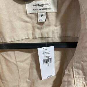 Banana Republic Light Tan Slim Fit Shirt